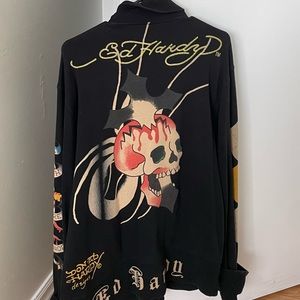 ed hardy zip sweater